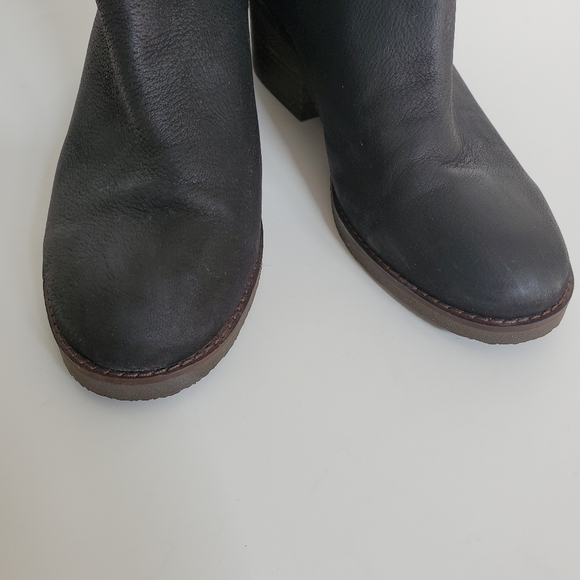 Lucky Brand Black Leather Tarina Ankle Boots Size 8.5 - Picture 7 of 12